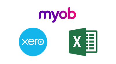 Xero, MYOB and Excel