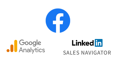 Google Analytics, Facebook, LinkedinSales